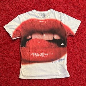 Vivienne Westwood Brand New Graphic T-Shirt with Red Lips Design SMALL 2017